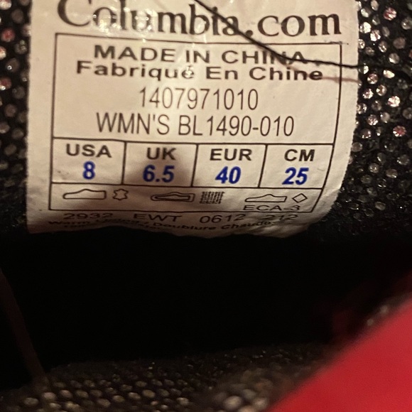 Black Colombia Snow boots waterproof size 8 boots very good condition - Picture 9 of 10